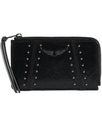 Zadig & Voltaire - Zv Card Vintage Patent Studs Cardholder - Lyst