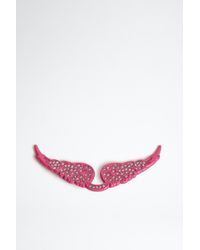 Zadig & Voltaire Colgante Swing Your Wings Strass - Rosa