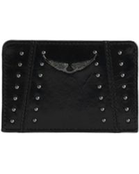 Zadig & Voltaire - Zv Pass Vintage Patent Studs Cardholder - Lyst
