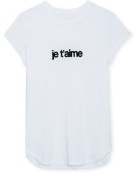 Zadig & Voltaire - T-Shirt Woop Je T'aime - Lyst