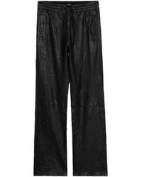 Zadig & Voltaire - Pocha Crinkled Leather Trousers - Lyst