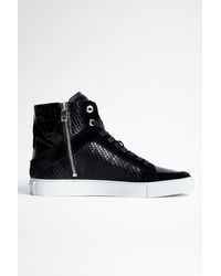 Zadig & Voltaire Zv1747 High Flash Keith Trainers - Black