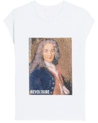 Zadig & Voltaire - Cloex Crystal Embellished Voltaire T-Shirt - Lyst