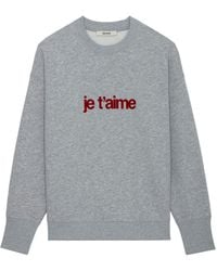 Zadig & Voltaire - Sweatshirt Oscar Je T'aime - Lyst