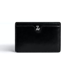 Zadig & Voltaire Zv Initiale Nyro Card Holder Leather - Black
