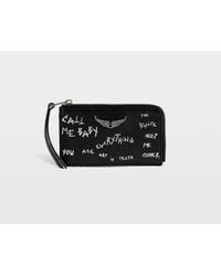 Zadig & Voltaire - Zv Card Graffiti Card Holder - Lyst