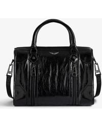 Zadig & Voltaire Medium Sunny Suede Satchel in Green | Lyst