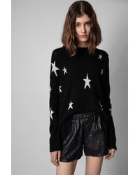 Zadig & Voltaire Markus Cashmere Star Sweater - Black