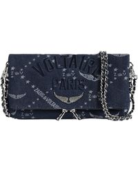 Zadig & Voltaire - Clutch Rock Denim Monogram - Lyst
