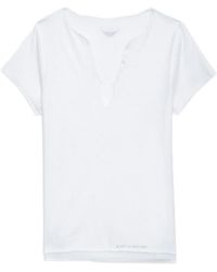 Zadig & Voltaire - Tuni Diamante Wings Henley T-shirt - Lyst