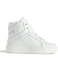 Zadig & Voltaire - High Flash Leather High-top Trainers - Lyst
