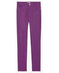 Zadig & Voltaire - Phlame Crinkled Leather Trousers - Lyst