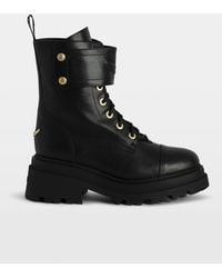 Zadig & Voltaire - Joe Chunky-Sole Leather Ankle Boots - Lyst