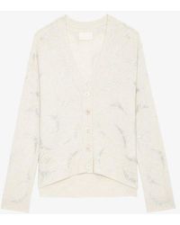 Zadig & Voltaire - Diamanté Wings Cashmere Cardigan - Lyst