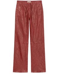 Zadig & Voltaire - Pocha Crinkled Leather Trousers - Lyst