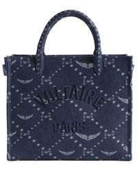 Zadig & Voltaire - Bag Angel Tote Denim Monogram - Lyst