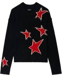 Zadig & Voltaire - Pull Markuz 100% Cachemire Black - Lyst