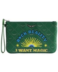Zadig & Voltaire - Z Pouch Monogram Tag Clutch - Lyst