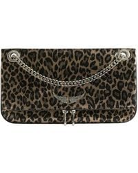 Zadig & Voltaire - Rock Ii Metal Leopard Clutch - Lyst