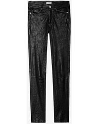 Zadig & Voltaire - Phlame Leather Trousers - Lyst
