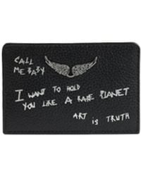 Zadig & Voltaire - Zv Pass Graffiti Card Holder - Lyst