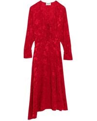 Zadig & Voltaire - Rouna Jacquard-Print Silk Midi Dress - Lyst