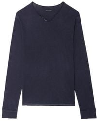 Zadig & Voltaire - Monastir Henley T-Shirt - Lyst