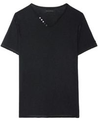 Zadig & Voltaire - Monastir Henley T-Shirt - Lyst