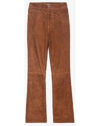 Zadig & Voltaire - Pistol Trousers 100% Suede Leather - Lyst