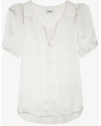 Zadig & Voltaire - Twity Satin Blouse - Lyst