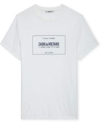 Zadig & Voltaire - T-Shirt mit Logo-Print - Lyst
