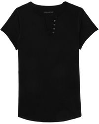 Zadig & Voltaire - Amour Henley T-shirt - Lyst