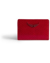Zadig & Voltaire - Zv Pass Glossy Wild Embossed Card Holder - Lyst
