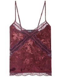 Zadig & Voltaire - Top Lencero Cishi 100% Seda - Lyst