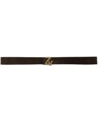 Zadig & Voltaire - Zv Initiale La Belt 30Mm Suede Belt - Lyst
