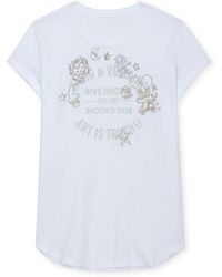 Zadig & Voltaire - Camiseta Woop Escudo - Lyst