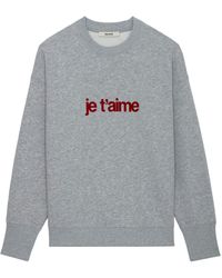 Zadig & Voltaire - Sweatshirt Oscar Je T'aime - Lyst