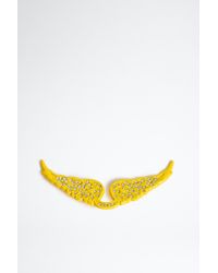 Zadig & Voltaire Colgante Swing Your Wings Strass - Amarillo