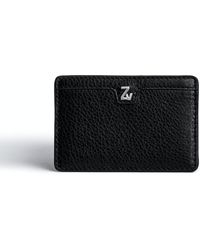 Zadig & Voltaire Zv Initiale Nyro Card Holder Leather - Black