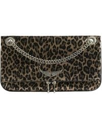 Zadig & Voltaire - Rock Ii Metal Leopard Clutch - Lyst