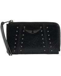 Zadig & Voltaire - Zv Card Vintage Patent Studs Cardholder - Lyst