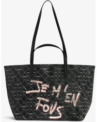 Zadig & Voltaire - Sac Z Shopper Xl Monogram Black - Lyst