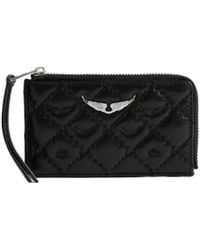 Zadig & Voltaire - Zv Card Quilted Monogram Card Holder - Lyst
