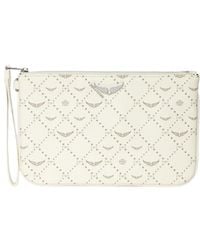 Zadig & Voltaire - Z Pouch Monogram Clutch - Lyst