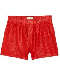 Zadig & Voltaire - Pax Crinkled Leather Shorts - Lyst
