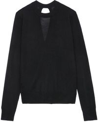 Zadig & Voltaire - Emma Crossover Open-back Wool Jumper - Lyst