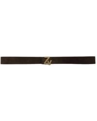 Zadig & Voltaire - Zv Initiale La Belt 30Mm Suede Belt - Lyst