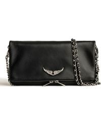 Zadig & Voltaire - Rock Studded Leather Clutch - Lyst