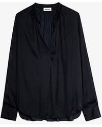 Zadig & Voltaire - Tink Satin Tunic Blouse - Lyst
