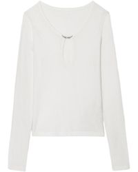 Zadig & Voltaire - Henley T-Shirt Tina - Lyst